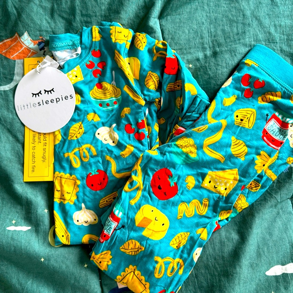 Little Sleepies Pasta Party PJs long sleeve 3T